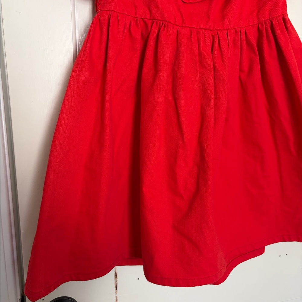 Apiece Apart Red Off-Shoulder Ruffle Dress - Picture 2 of 7